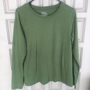 Time And Tru olive green, small, long sleeve stretch T-shirt